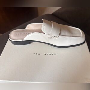 Yosi Samra Off-White Leather Mules